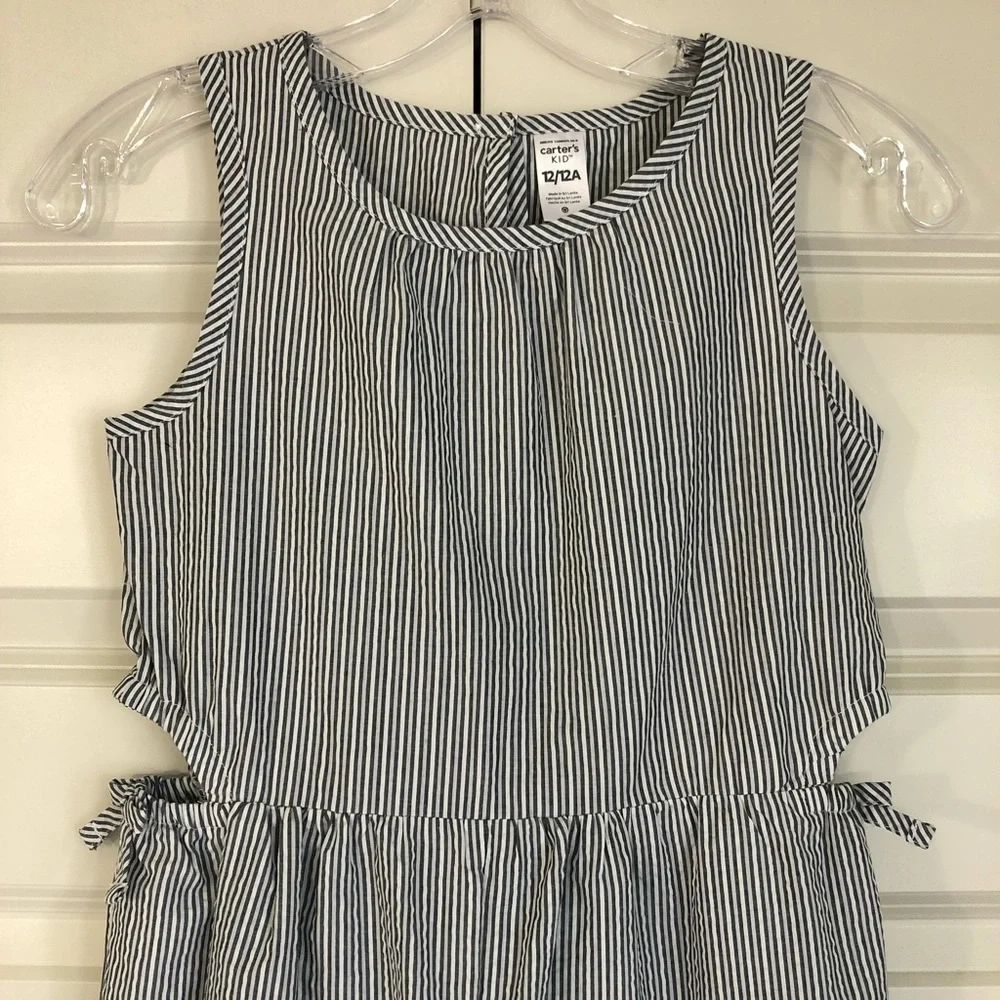 NWOT Carter’s Striped Seersucker Jumpsuit, Size 12